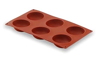 MOLDE SILICONA 30X17.5CM 6U SEMIESFERA