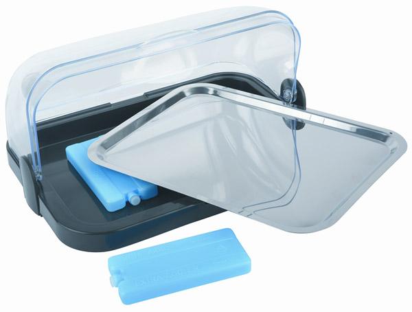 VITRINA BUFFET 44X32CM NEGRO+ENFRIADORES