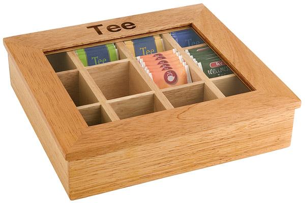CAJA TE BUFFET 31X28CM MADERA CLARA