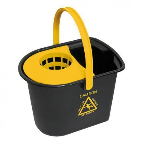 CUBO FREGASUELOS PROF. RECT. 15L NEGRO